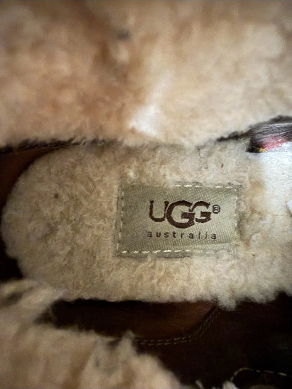 UGG Leather Tall Wedge Women’s Boots. Sherpa lined. Cognac Brown. Size 7. Used